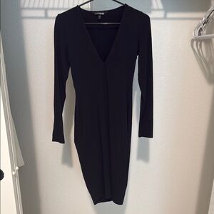 Express Black V-Neck Dress